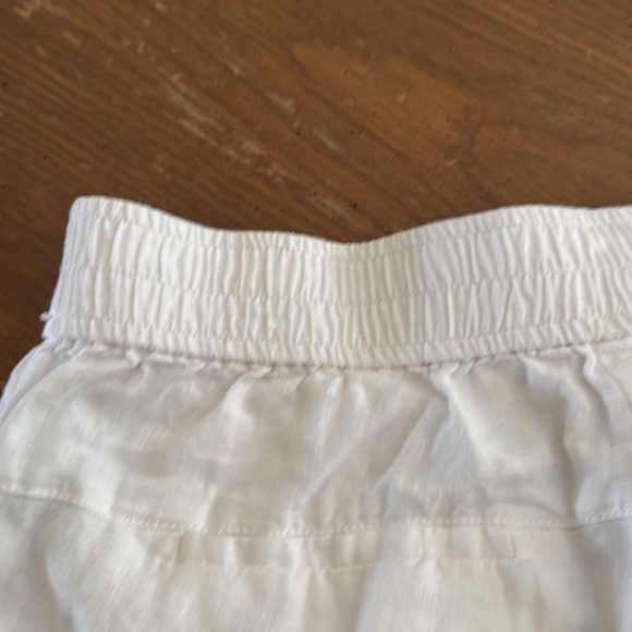 Eileen Fisher Organic Linen Bermuda Shorts Woman XXS White Pockets 10.5” inseam - Picture 11 of 13